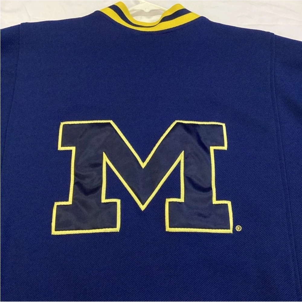 Nike Michigan Wolverines Snap Button Jersey Shirt Blue Yellow Men’s XL - Picture 5 of 6